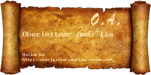 Oberleitner Amália névjegykártya